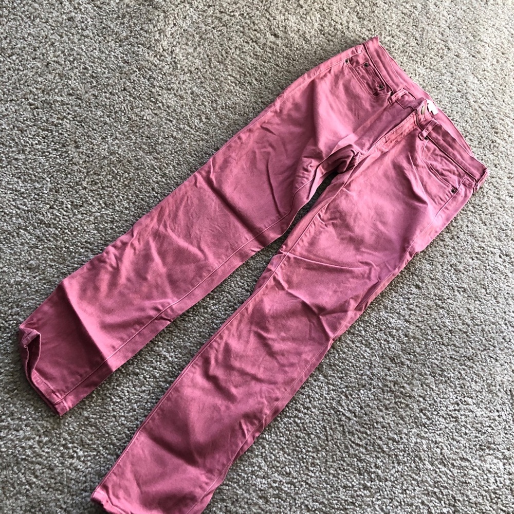 Dusty rose skinny jeans JCrew sz 26